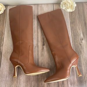 Stuart Weitzman Brown Leather Heeled Boots 7M